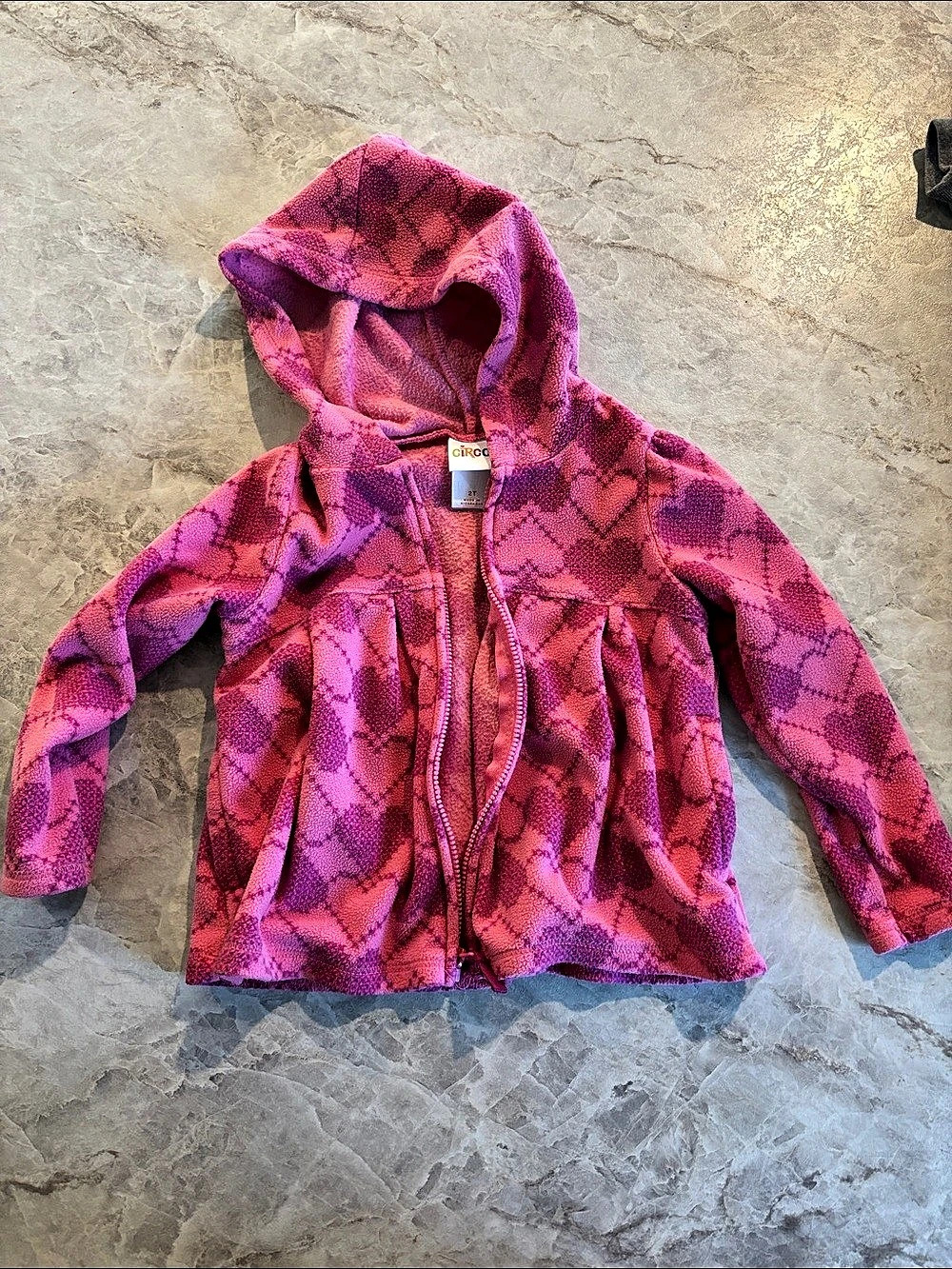 Circo Kids Pink & Purple Animal Print Hooded Jacket